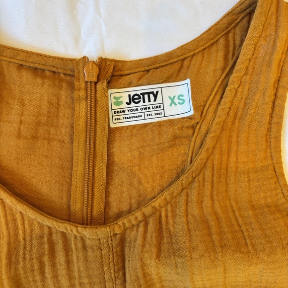 Jetty Women’s Mustard Yellow Sleeveless Romper XS – Pockets, Back Zipper, Casual - Picture 5 of 8